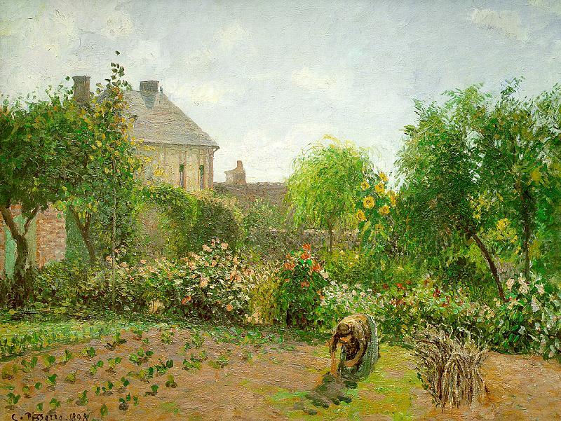 Camille Pissaro The Artist's Garden at Eragny oil painting image
